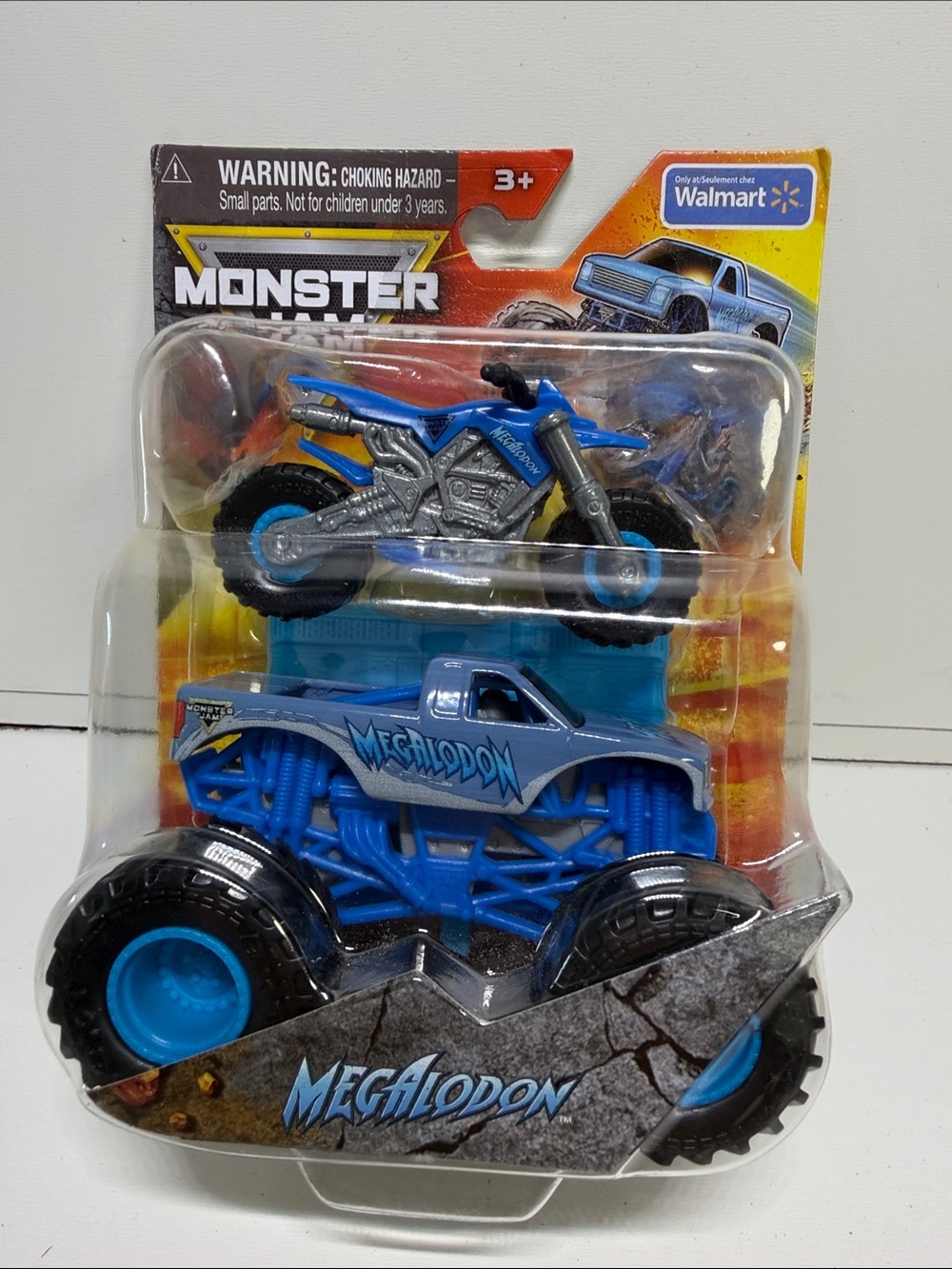 Megalodon Blue Monster Truck & Bike Toy by Monster